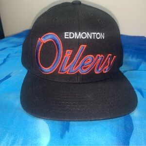 Mitchell & Ness Black Edmonton Oilers Hat
